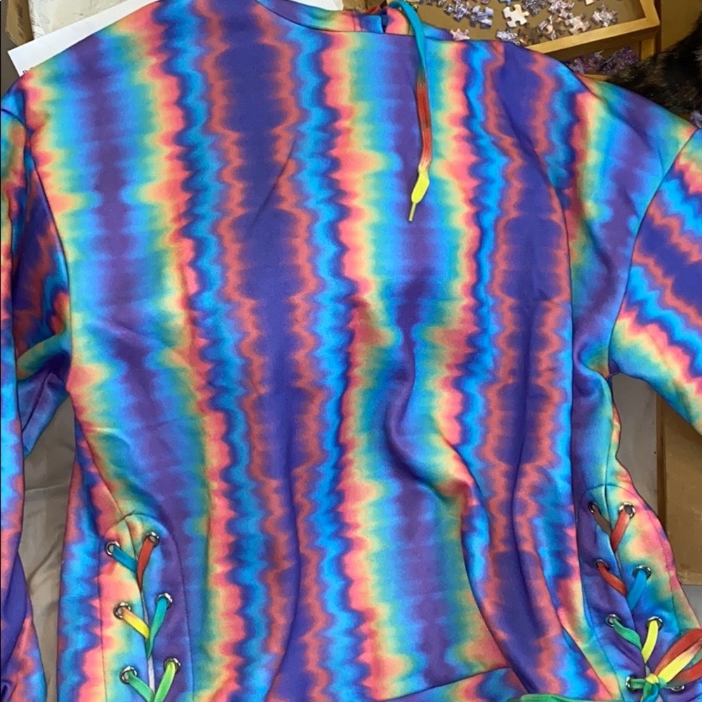 Club Exx Hypnotic mist oversized hoodie - Picture 2 of 2